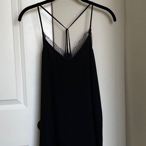 SMALL LOFT Black dressy camisole w/ lace detail